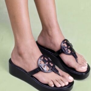 Tory Burch Black Platform Sandals